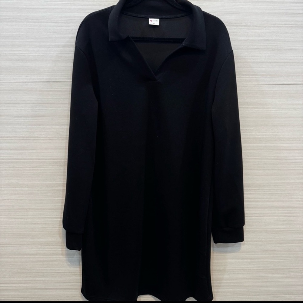 Wiholl Little Black Dress V-Neck size XL